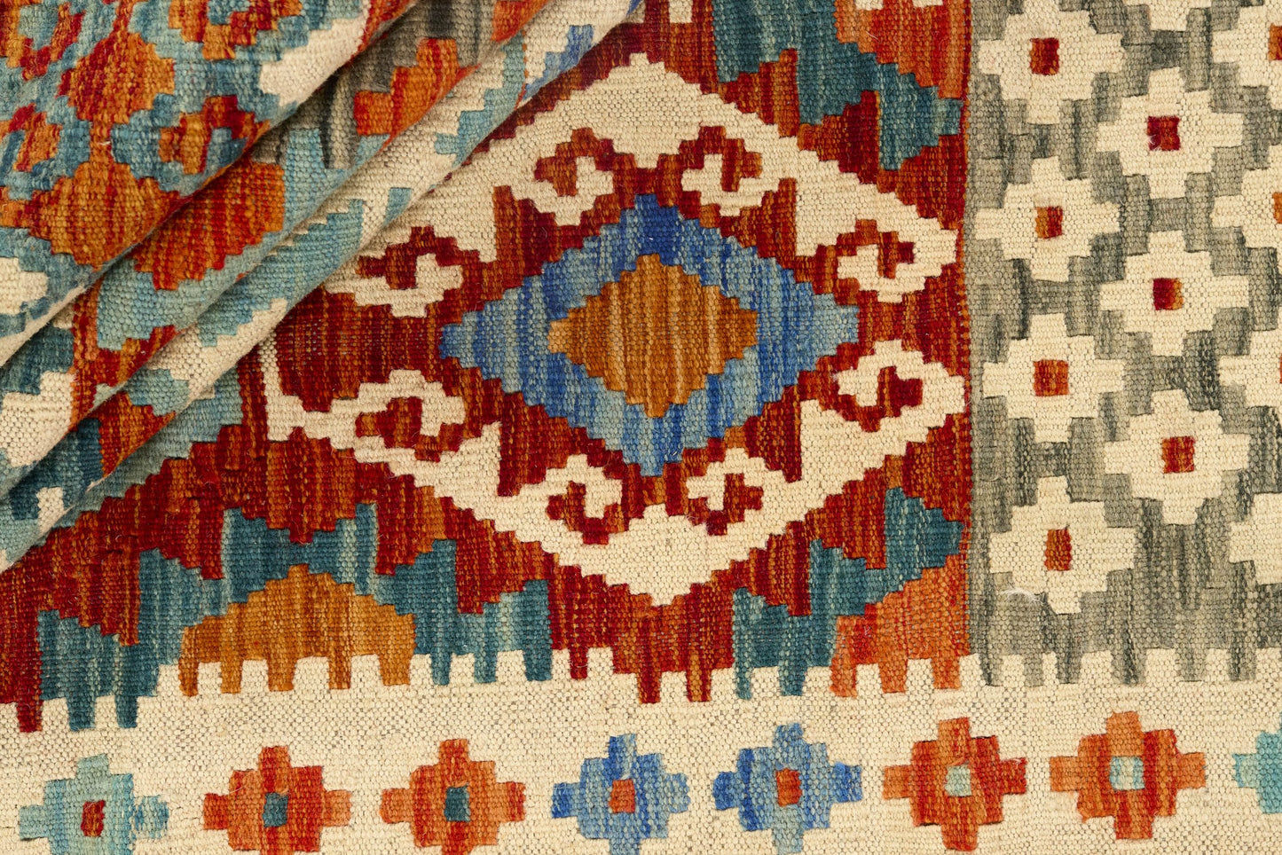 Kelimtæppe - Håndvævet Afghansk gulvtæppe - 295x390 cm - novamøbler