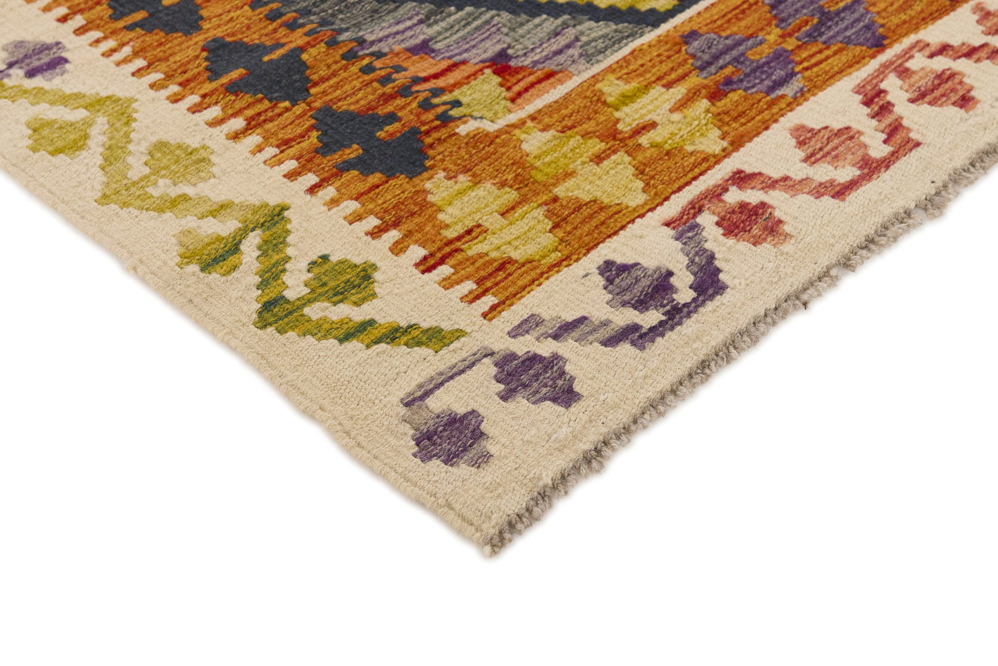 Kelimtæppe - Håndvævet Afghansk gulvtæppe - 124x177 cm - novamøbler