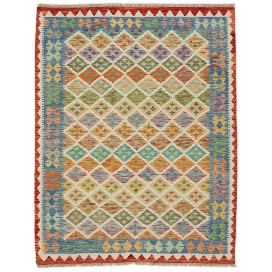 Kelimtæppe - Håndvævet Afghansk gulvtæppe - 153x195 cm - novamøbler