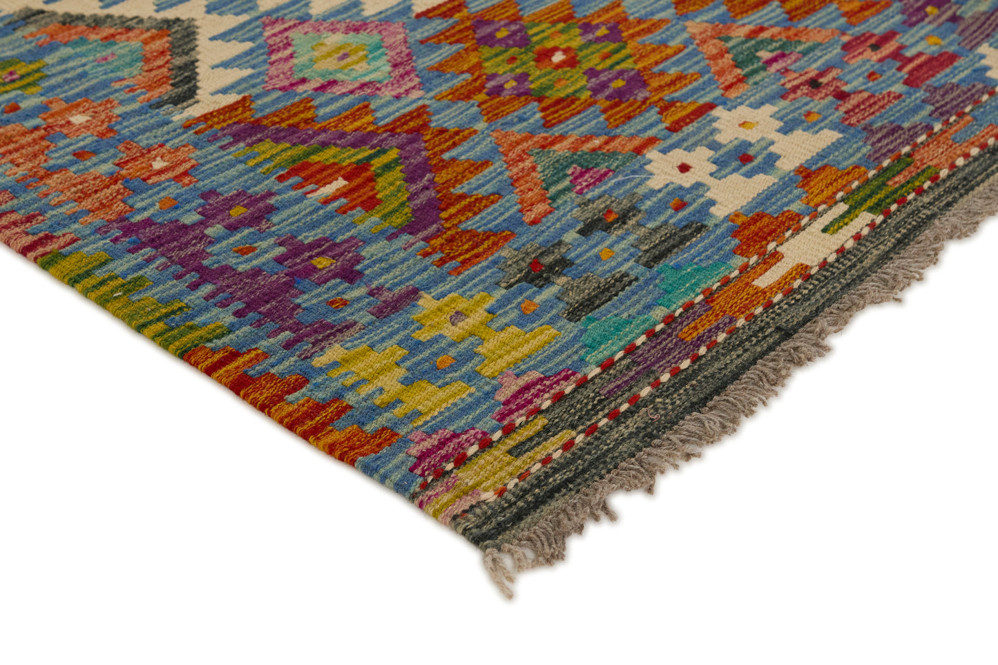 Kelimtæppe - Håndvævet Afghansk gulvtæppe - 193 X 150 cm - novamøbler