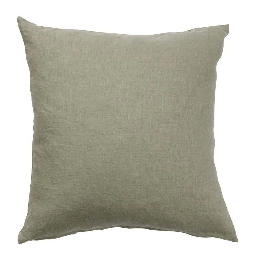 Pude - 100 % hør - Green - 50x50 cm - novamøbler
