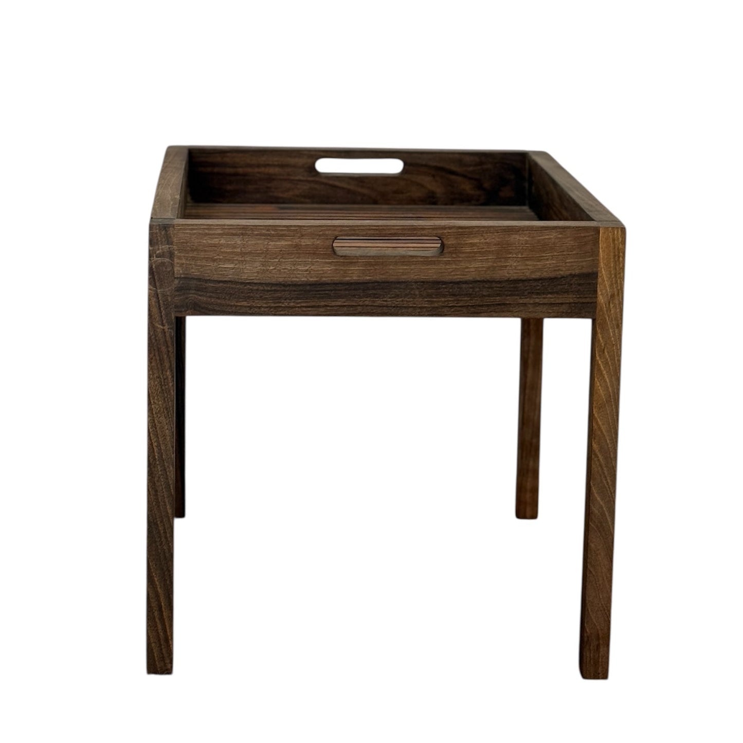 Bakkebord/Sidebord - Valnøddetræ - 45x45 cm - novamøbler