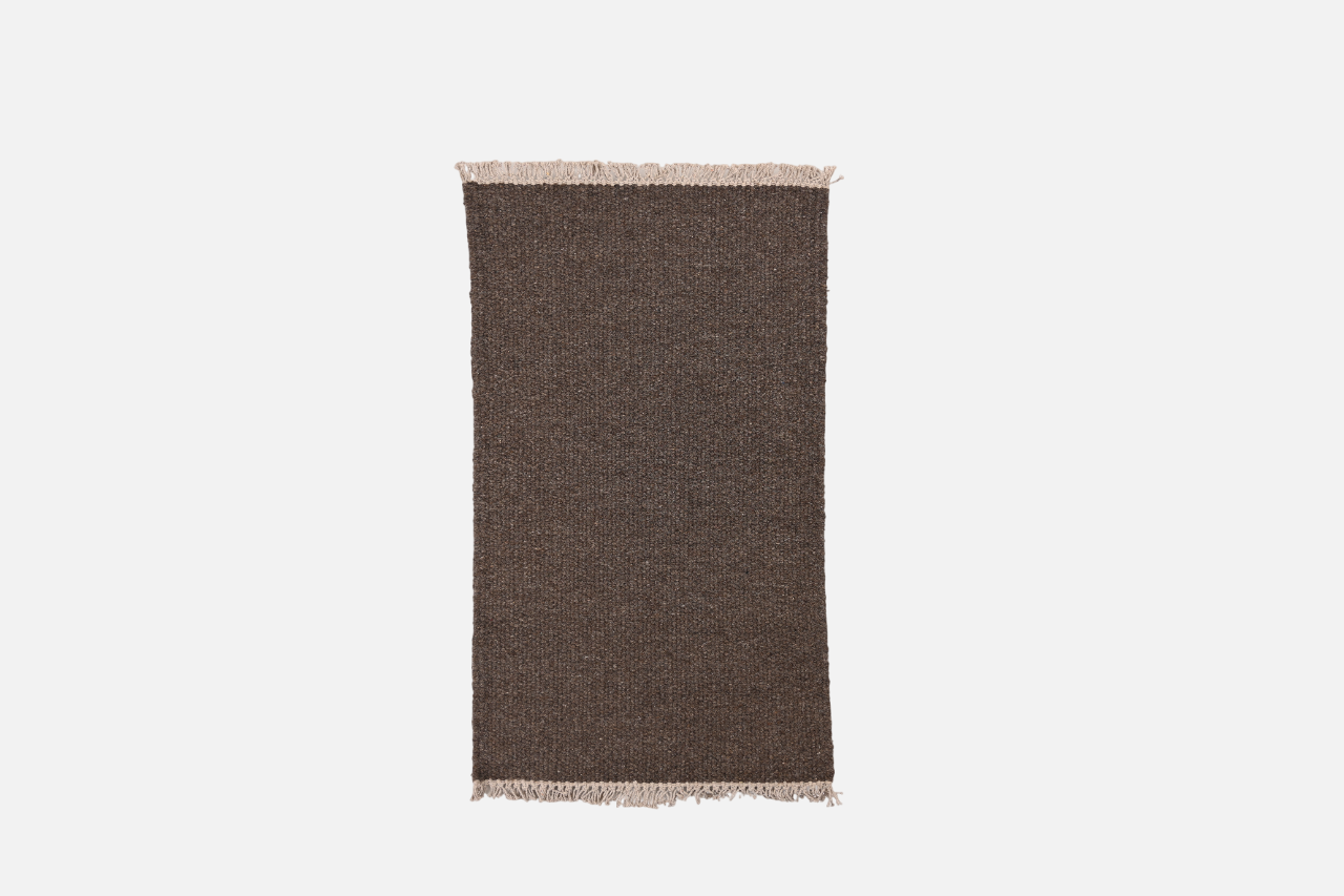 Regnbue - Gulvløber - 100% Uld - Dark Grey Brown - novamøbler