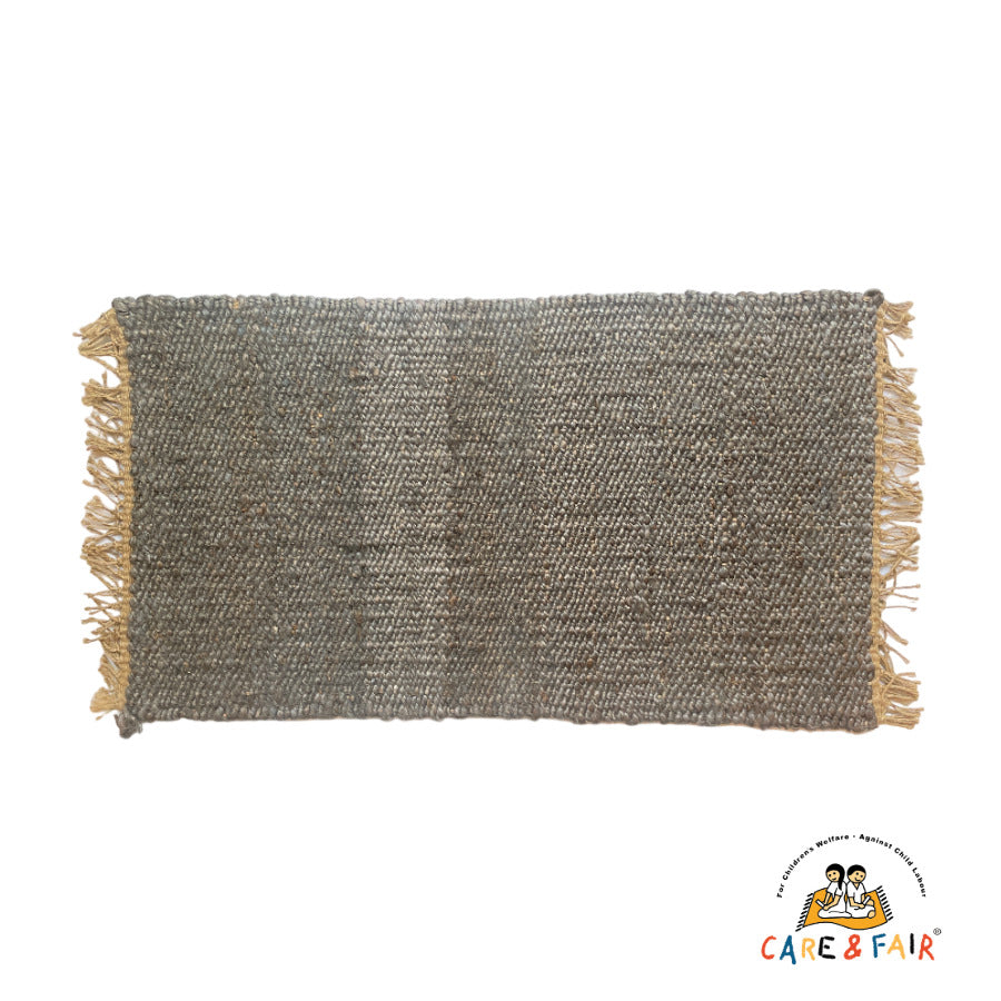 Dørmåtte - Jute - Dark Grey - 45x80 cm - novamøbler