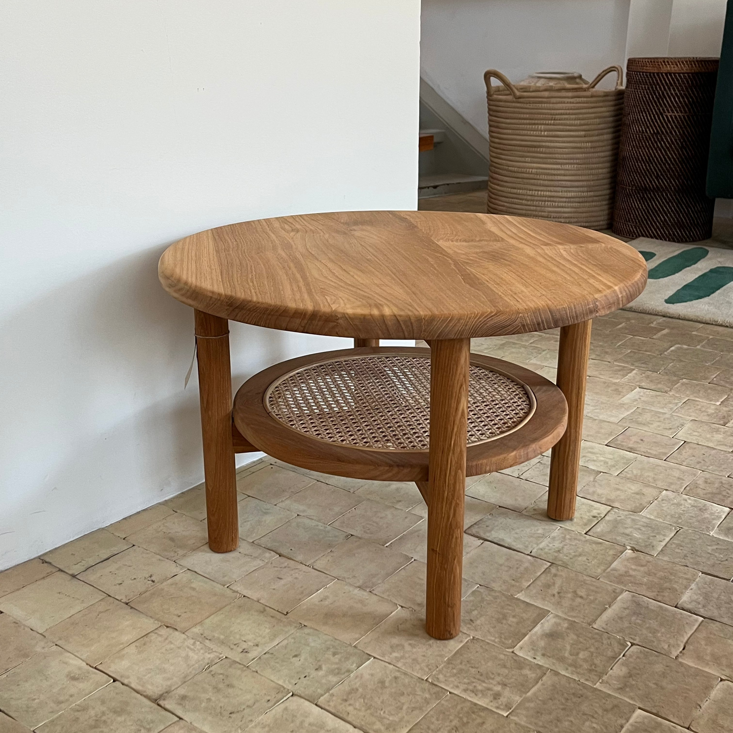 Udstillingsmodel - Sofabord - Teaktræ - Ø60 cm - novamøbler