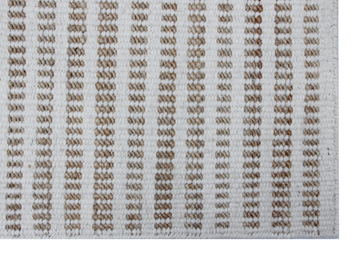 Sahara - Gulvtæppe - Woll & Jute - white og natur jute - novamøbler