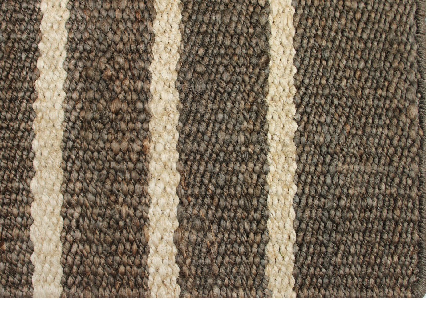 Dørmåtte - Jute - Medium Grey med striber - 45x80 cm - novamøbler