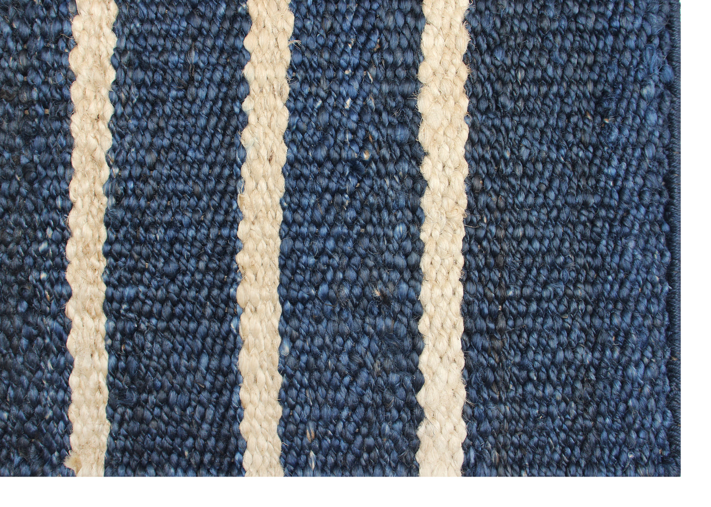 Dørmåtte - Jute - Indigo med striber - 45x80 cm - novamøbler