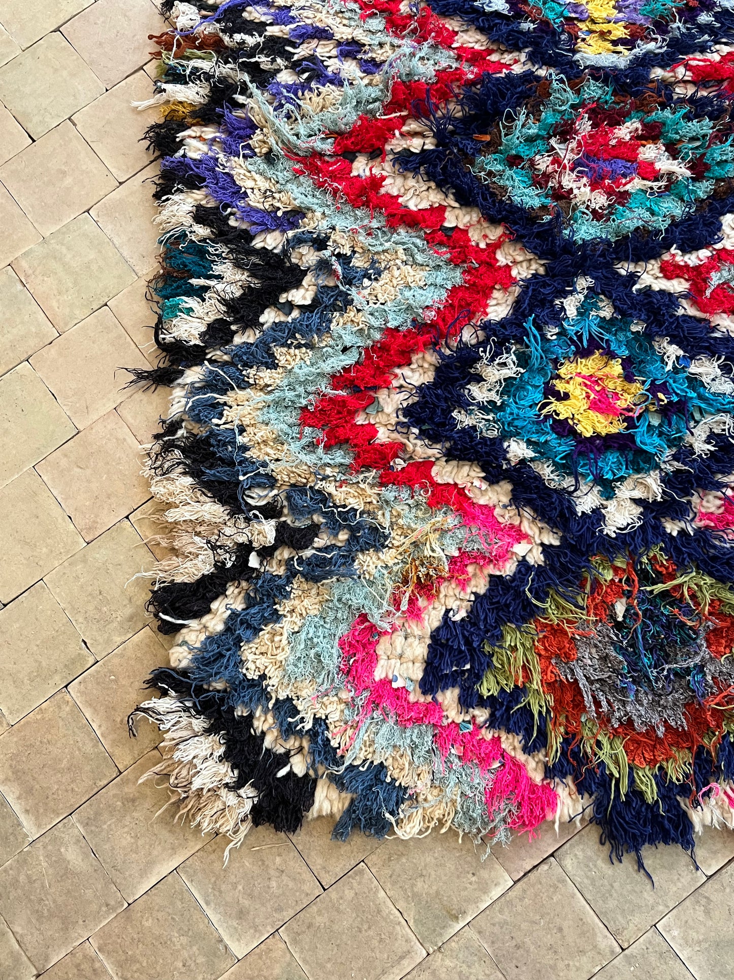 Marokkansk tæppe - Boucheroite - 156 x 90 cm - novamøbler