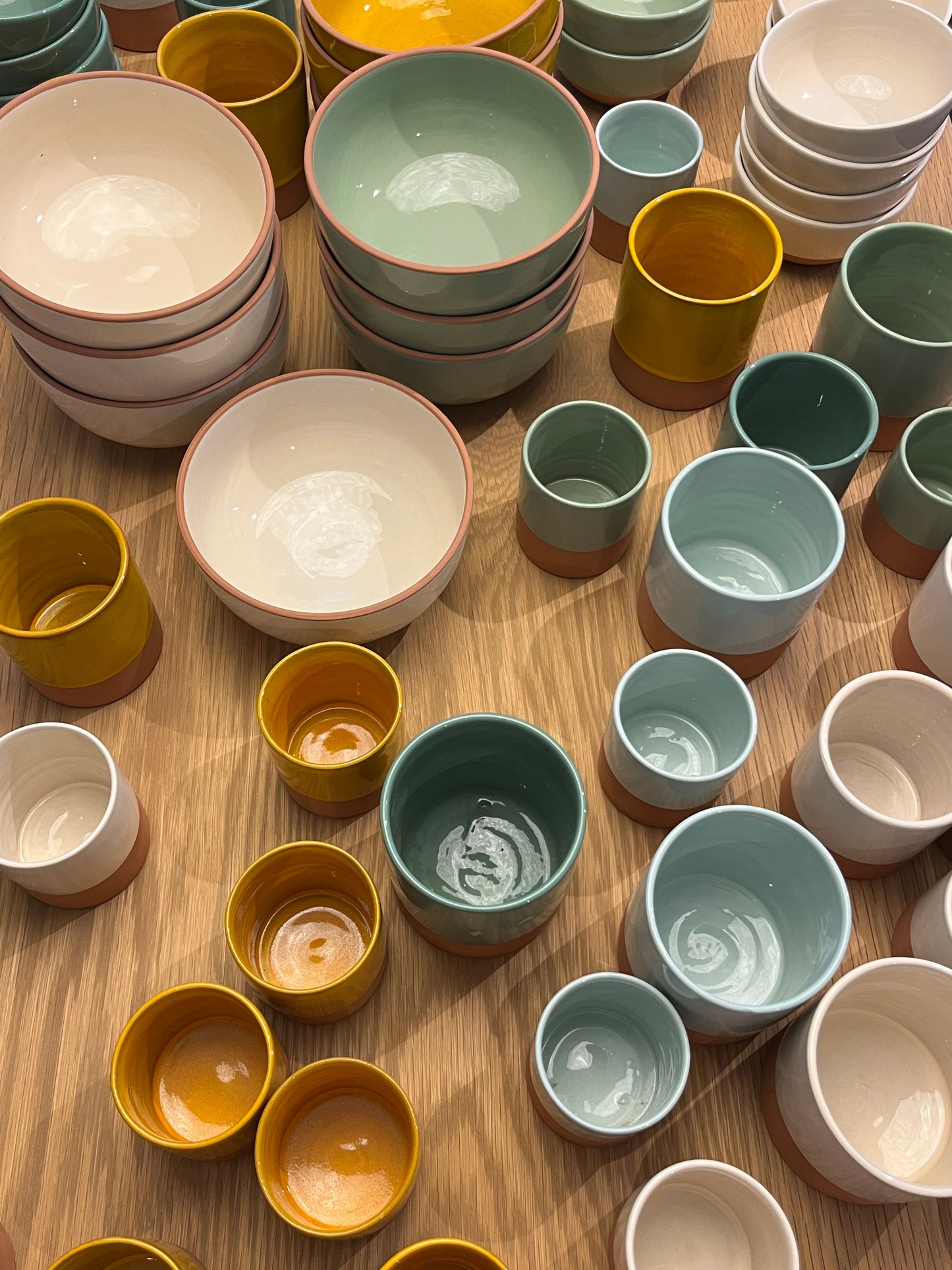 Keramik/ler kop - lysegrøn - flere størrelser - novamøbler