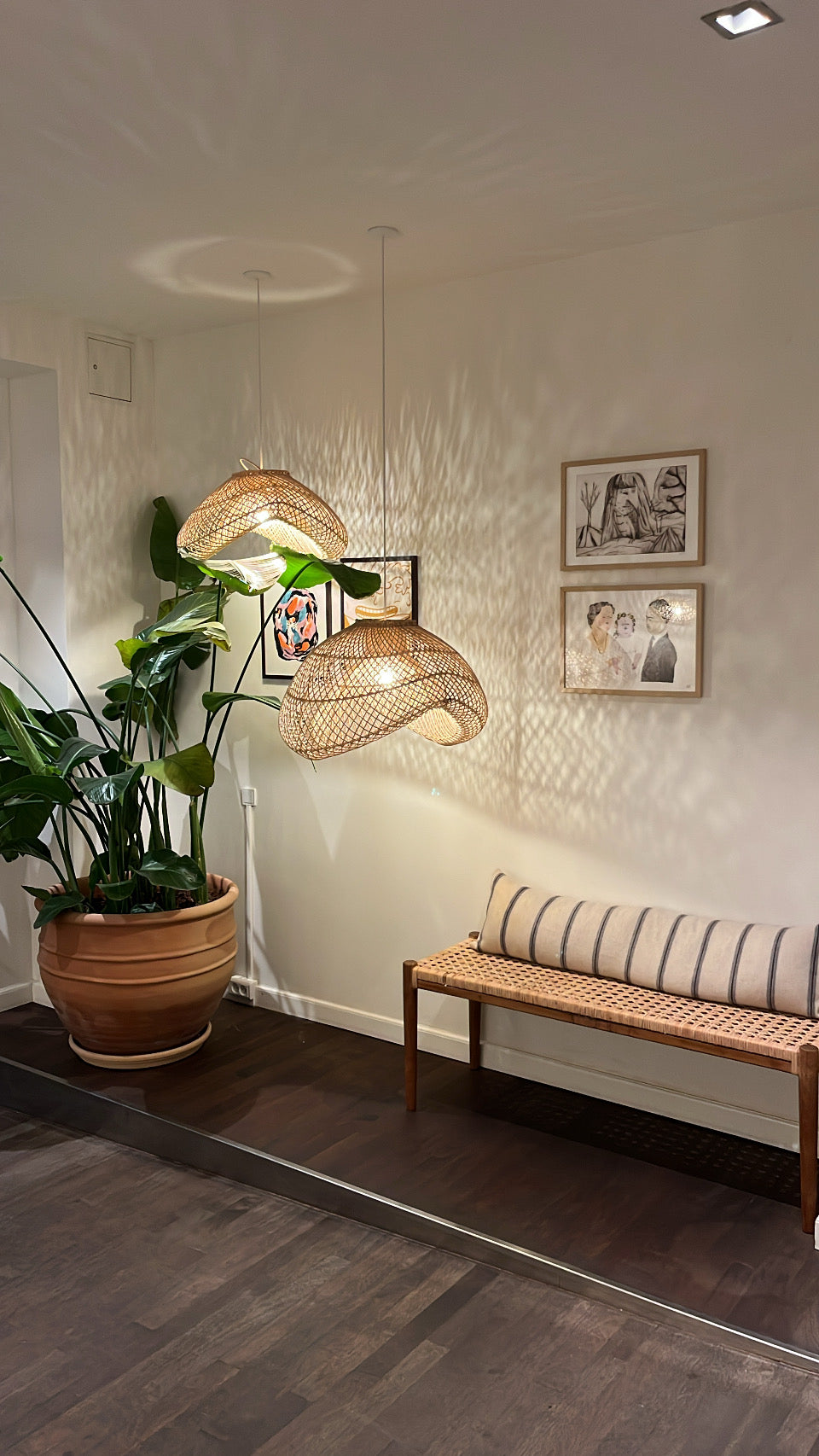 Lampeskærm - Pendel i bambusflet - L001 - By Sol - novamøbler