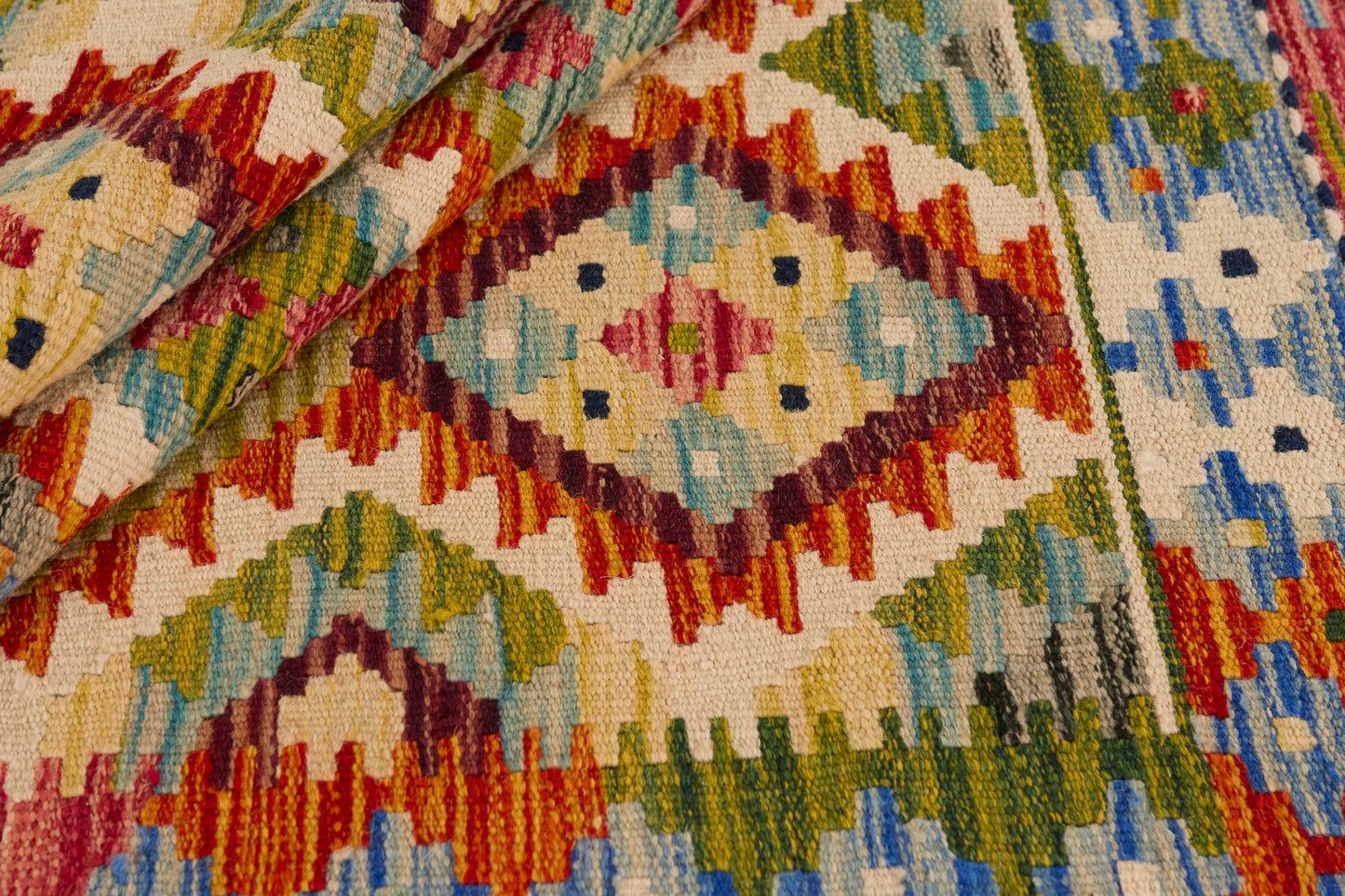 Kelimtæppe - Håndvævet Afghansk gulvtæppe - 126 x 84 cm