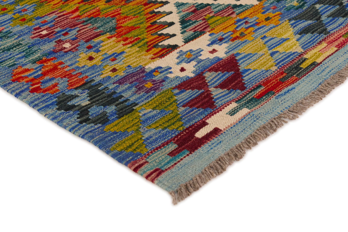 Kelimtæppe - Håndvævet Afghansk gulvtæppe - 195 x 128 cm