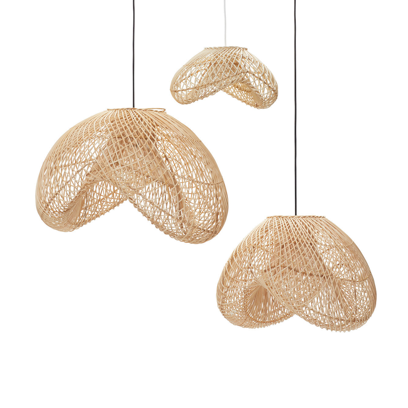 Lampeskærm - Pendel i bambusflet - L001 - By Sol - novamøbler