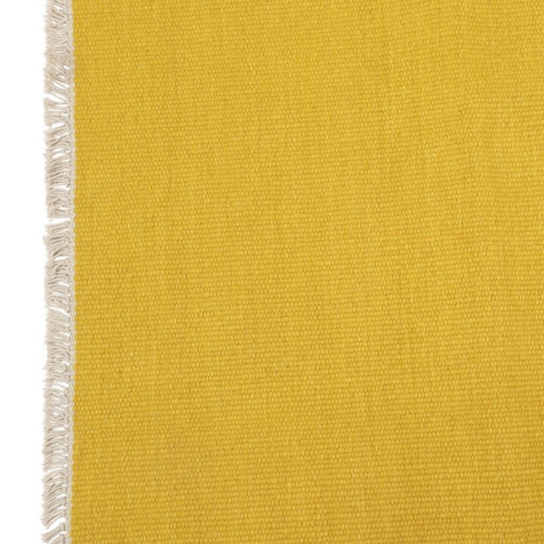 Regnbue - Uldgulvtæppe - 100% Uld - Yellow Mustard - novamøbler