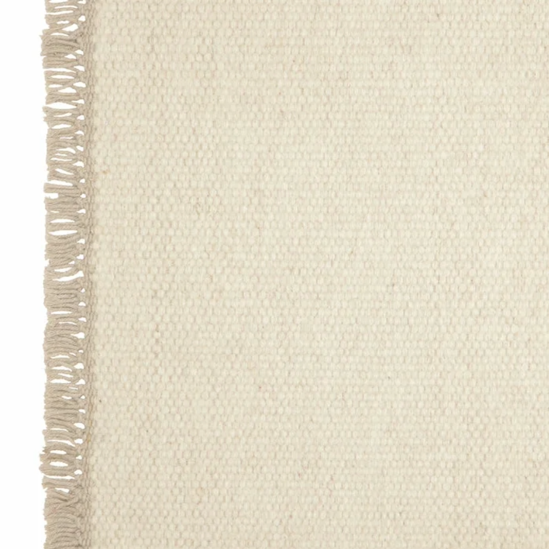 Regnbue - Uldgulvtæppe - 100% Uld - White - novamøbler