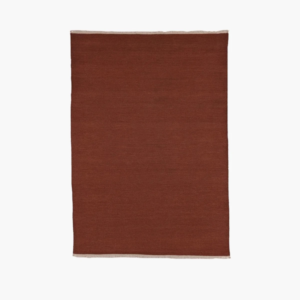 Regnbue - Uldgulvtæppe - 100% Uld - Terracotta I (den mørke) - novamøbler