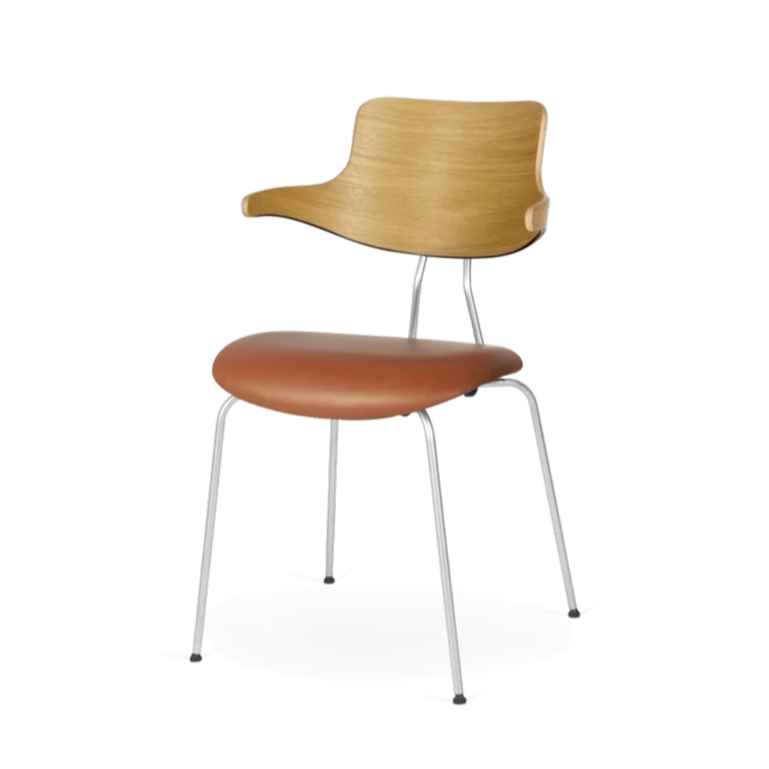 Vermund Larsen - Spisebordsstol - VL118 - Olieret eg/læder - novamøbler