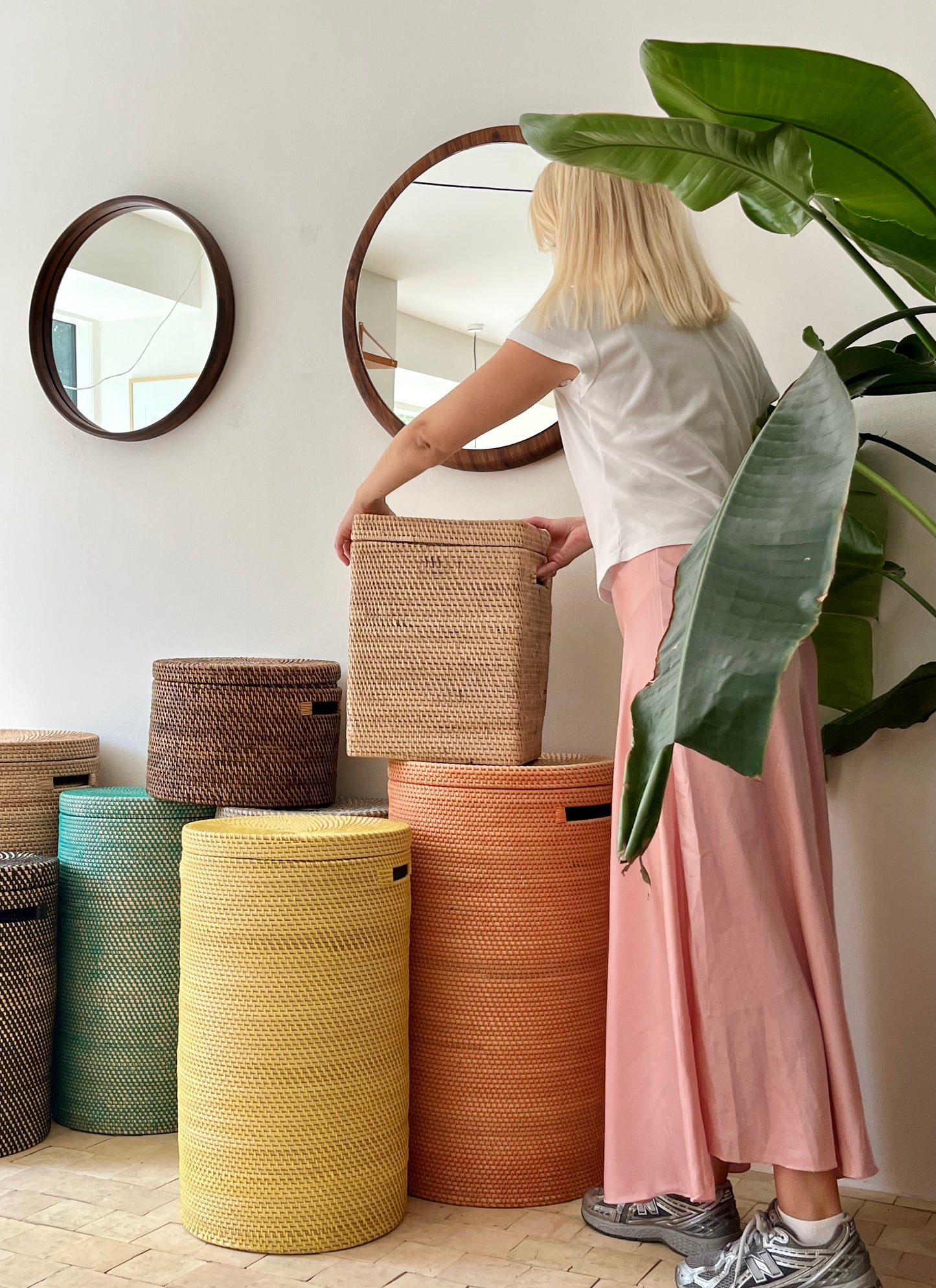 Håndlavet Flettet Bambuskurv (Firkantet) - novamøbler