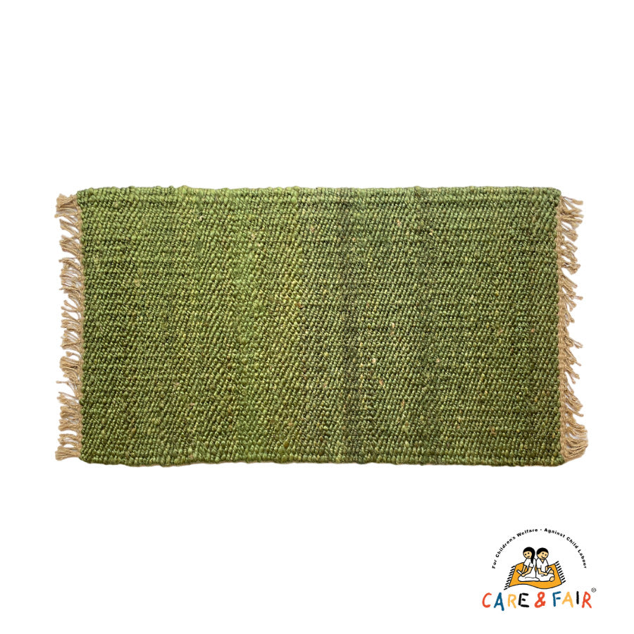 Dørmåtte - Jute - Green - 45x80 cm - novamøbler
