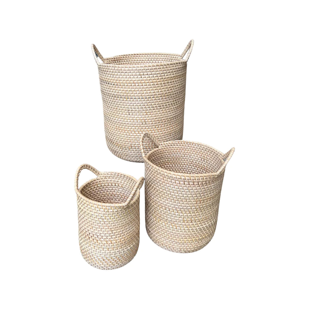 Bambuskurv med hank - B004 - Natur - novamøbler