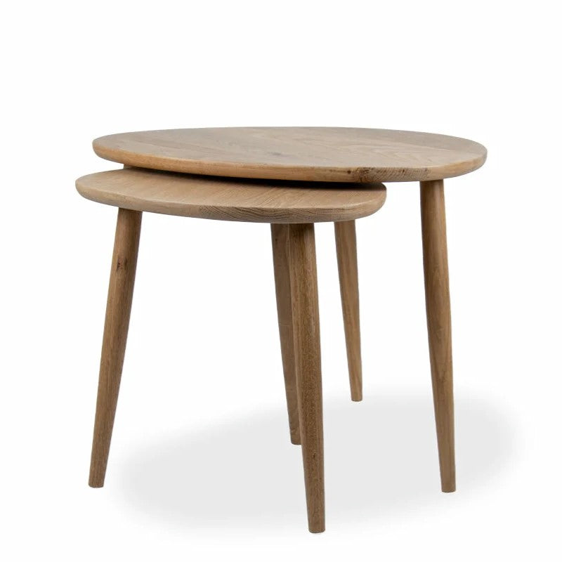 Organisk formede indskudsborde - Egetræ - C005 - By Sol - novamøbler