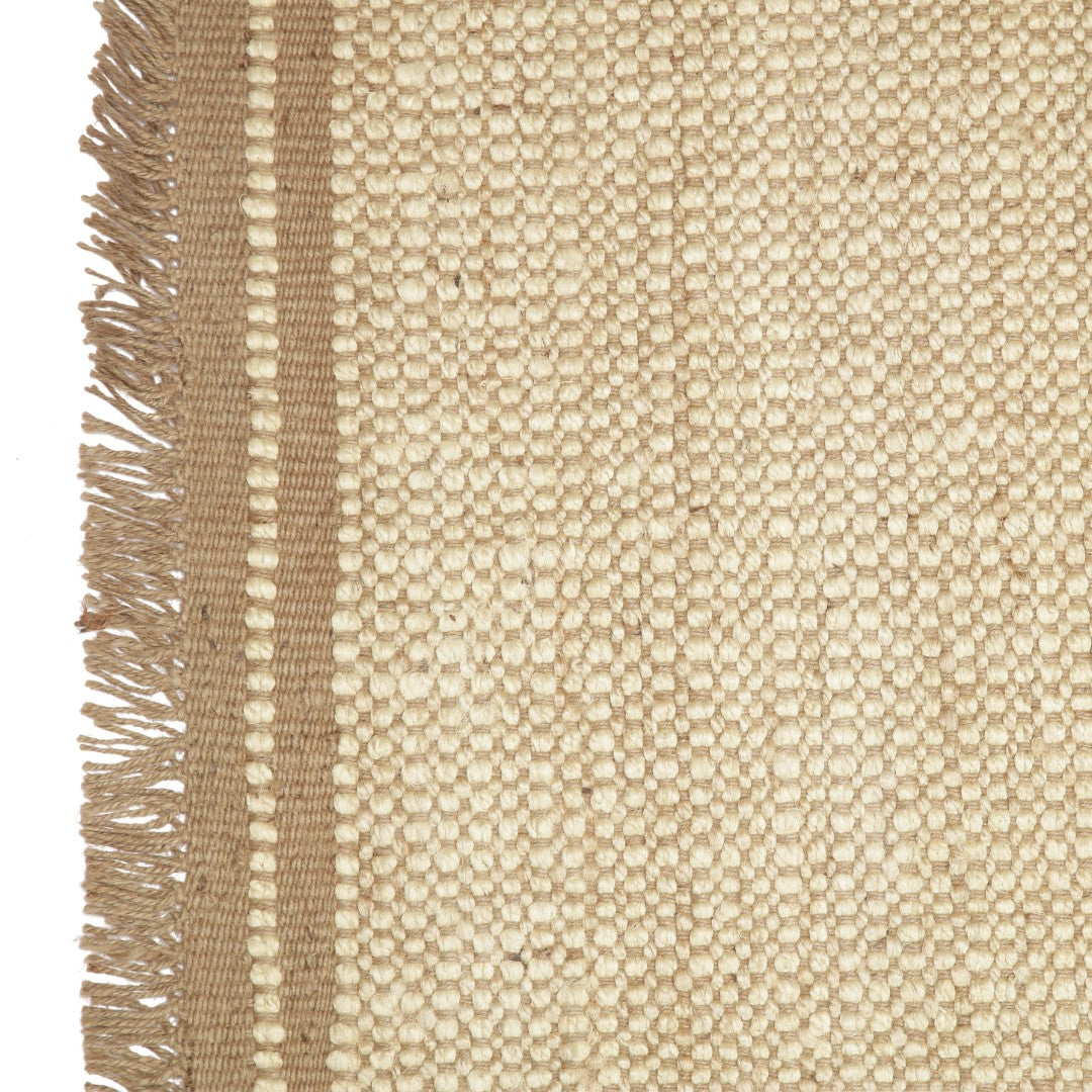 Jute Gulvtæppe - Ivory & Pearls - novamøbler