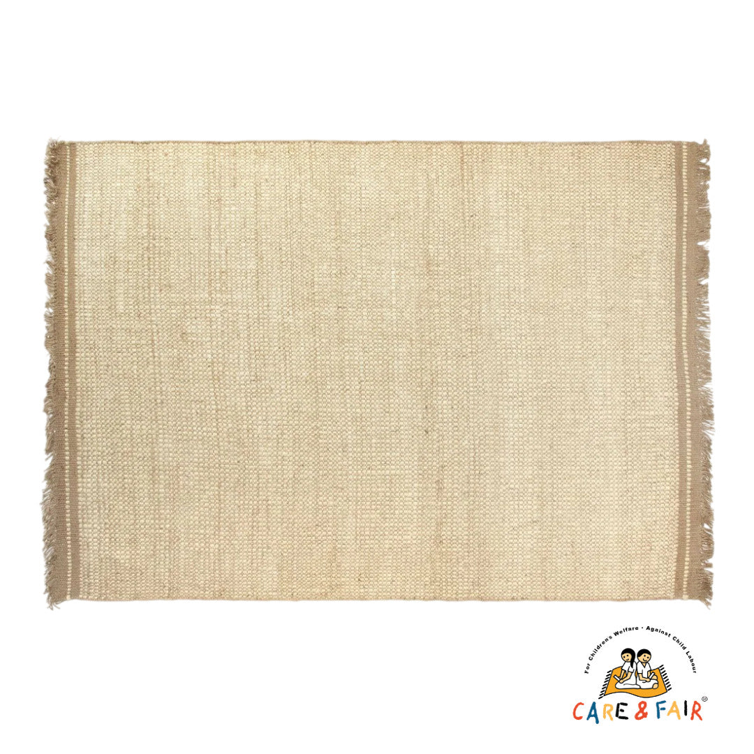 Jute Gulvtæppe - Ivory & Pearls - novamøbler