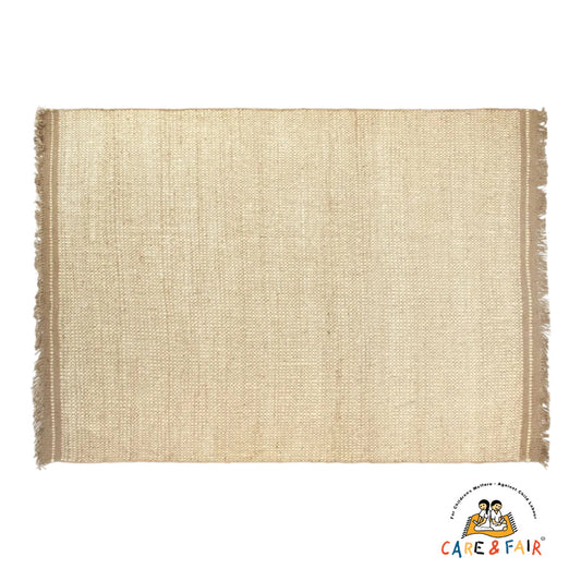 Jute Gulvtæppe - Ivory & Pearls - novamøbler