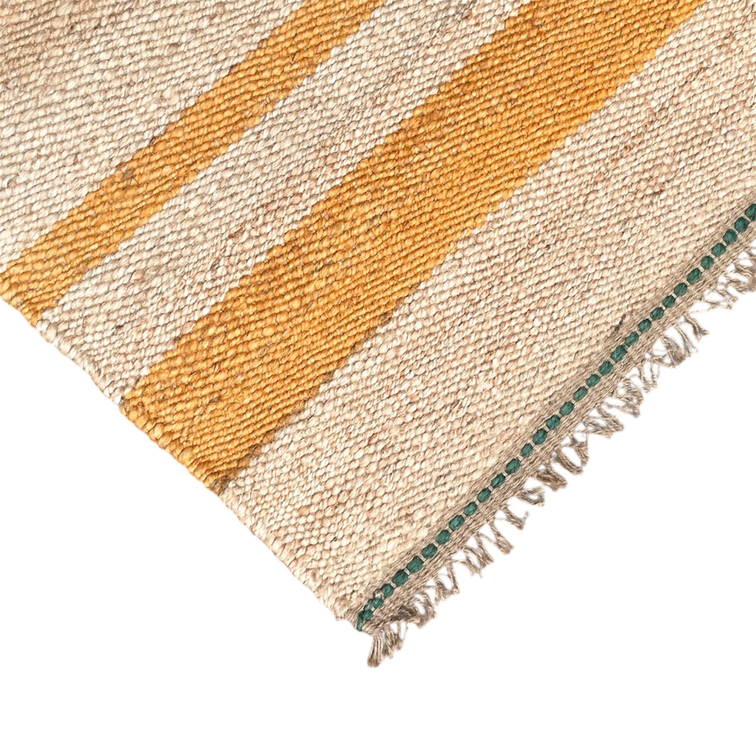 Jute Løber - Raps - Gul & Naturfarvet - novamøbler