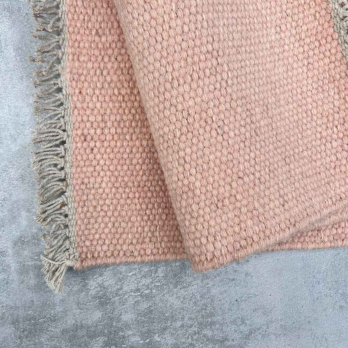 Regnbue - Gulvløber - 100% Uld - Rose - novamøbler