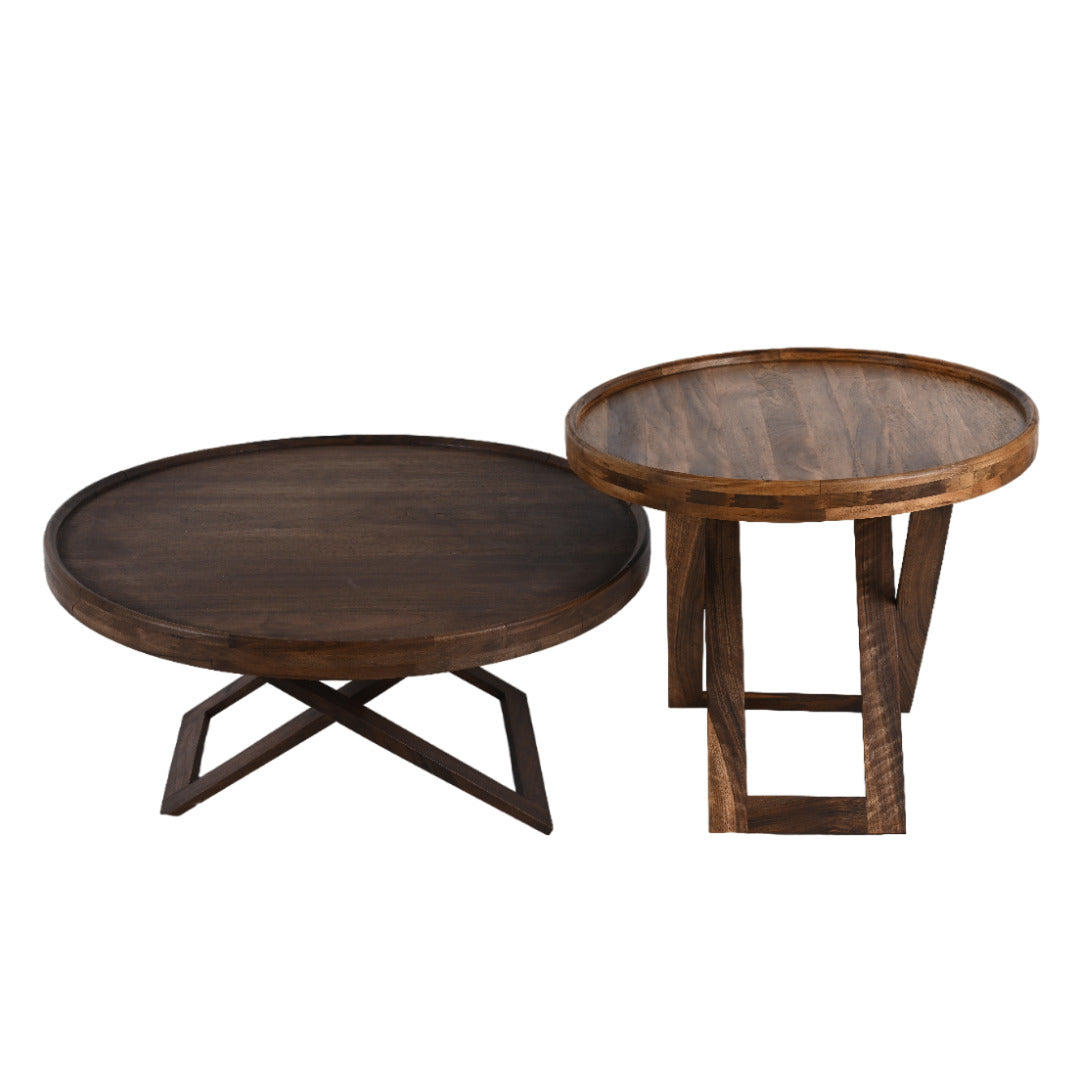 Sofabord - Valnøddetræ - Ø80 cm - By Sol - novamøbler