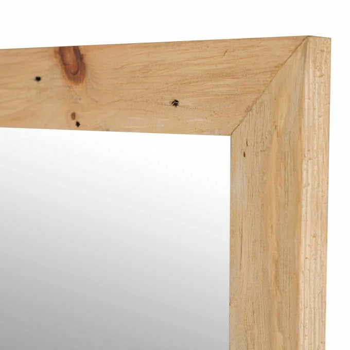 Spejl med ramme af genbrugstræ - novamøbler