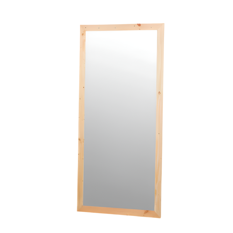 Spejl med ramme af genbrugstræ - novamøbler