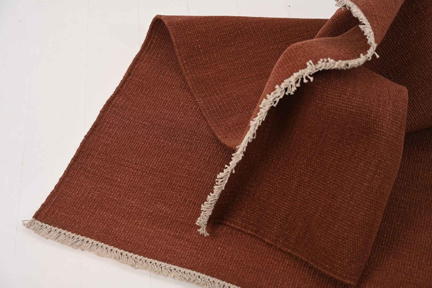 Regnbue - Uldgulvtæppe - 100% Uld - Terracotta I (den mørke) - novamøbler