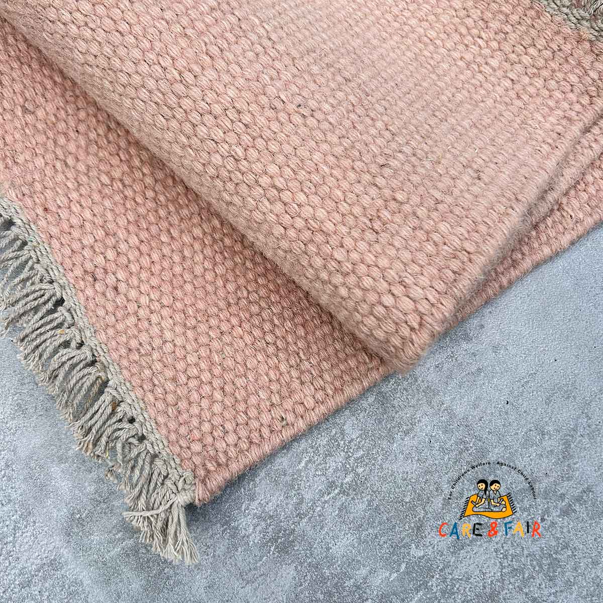 Regnbue - Gulvløber - 100% Uld - Rose - novamøbler
