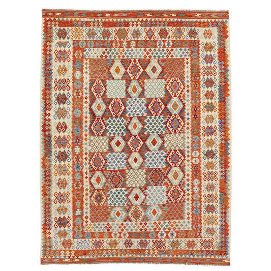 Kelimtæppe - Håndvævet Afghansk gulvtæppe - 295x390 cm - novamøbler