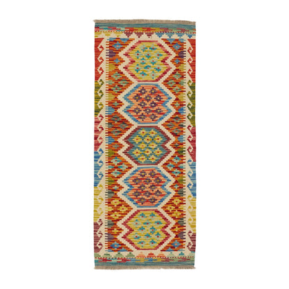 Kelimtæppe - Håndvævet Afghansk gulvtæppe - 144 x 61 cm