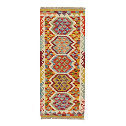 Kelimtæppe - Håndvævet Afghansk gulvtæppe - 144 x 61 cm