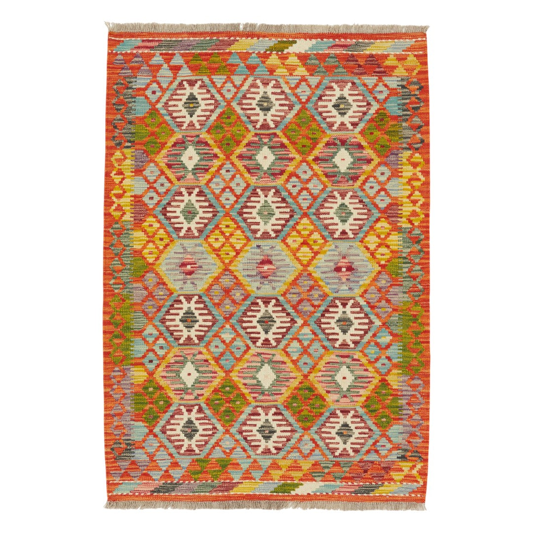 Kelimtæppe - Håndvævet Afghansk gulvtæppe - 147 x 101 cm