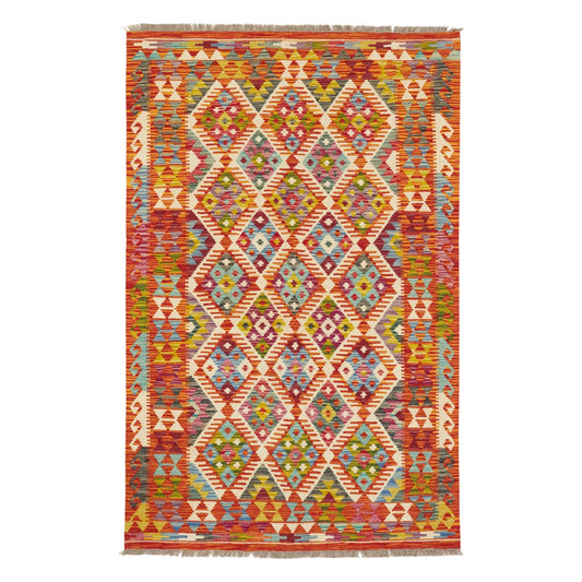 Kelimtæppe - Håndvævet Afghansk gulvtæppe - 199 x 128 cm