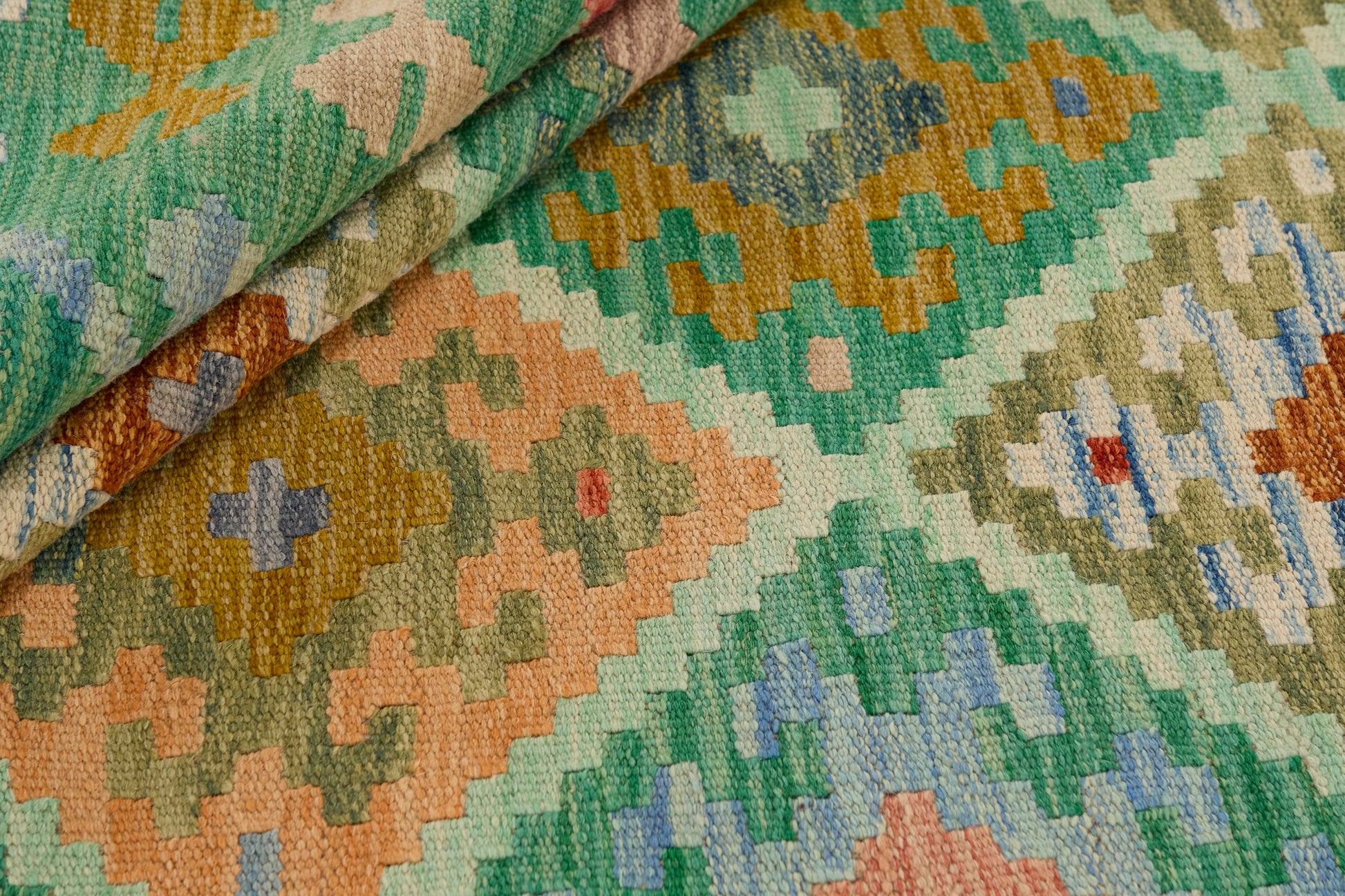 Kelimtæppe - Håndvævet Afghansk gulvtæppe - 200 x 159 cm - novamøbler