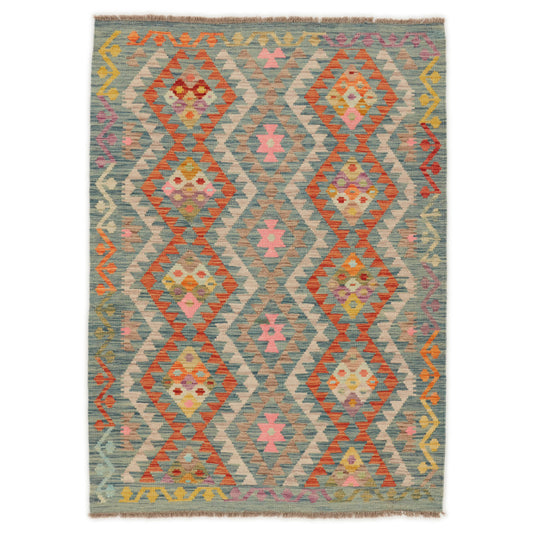 Kelimtæppe - Håndvævet Afghansk gulvtæppe - 129x176 cm - novamøbler