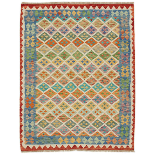 Kelimtæppe - Håndvævet Afghansk gulvtæppe - 153x195 cm - novamøbler