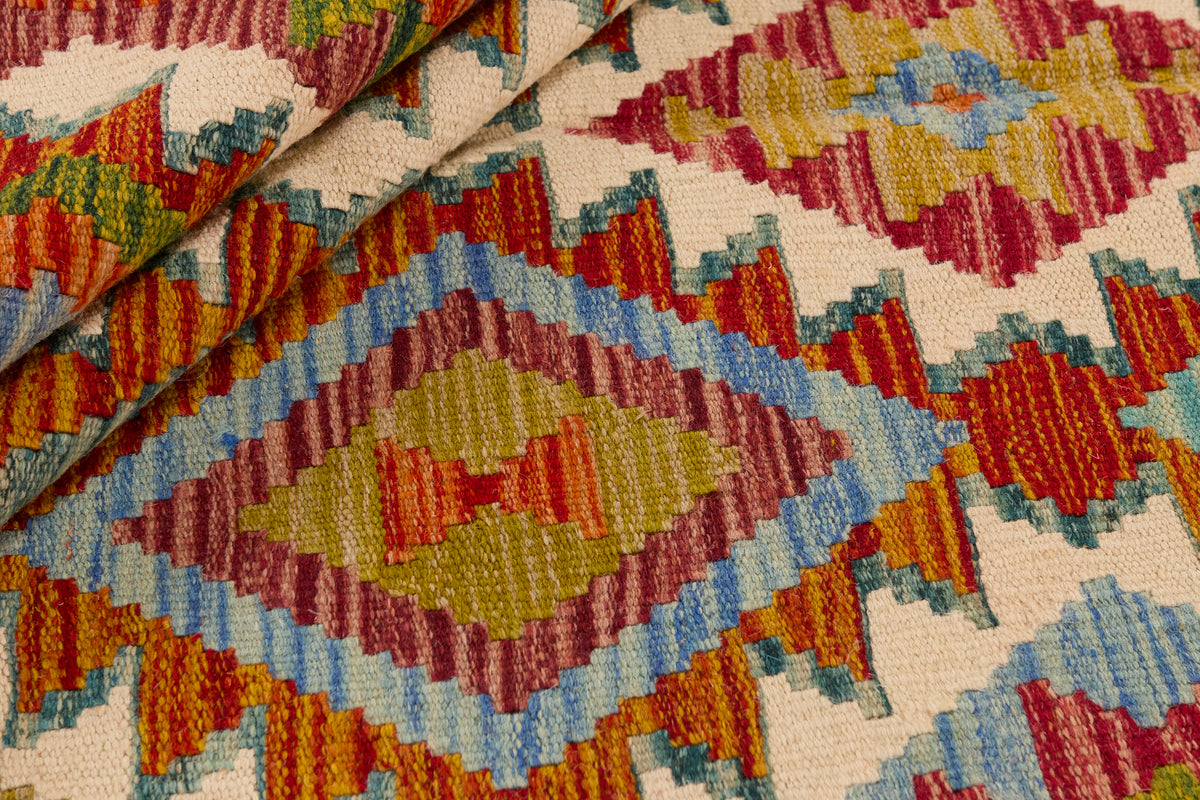 Kelimtæppe - Håndvævet Afghansk gulvtæppe - 184 x 158 cm