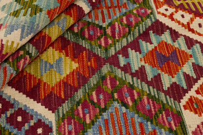 Kelimtæppe - Håndvævet Afghansk gulvtæppe - 191 x 130 cm - novamøbler