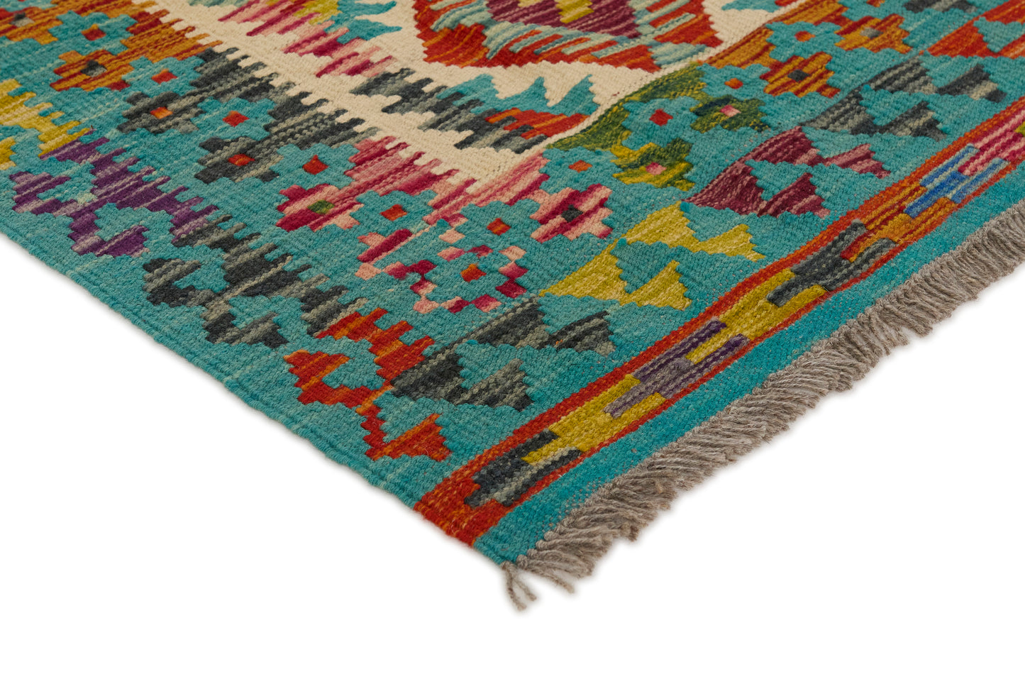 Kelimtæppe - Håndvævet Afghansk gulvtæppe - 255 X 178 cm - novamøbler