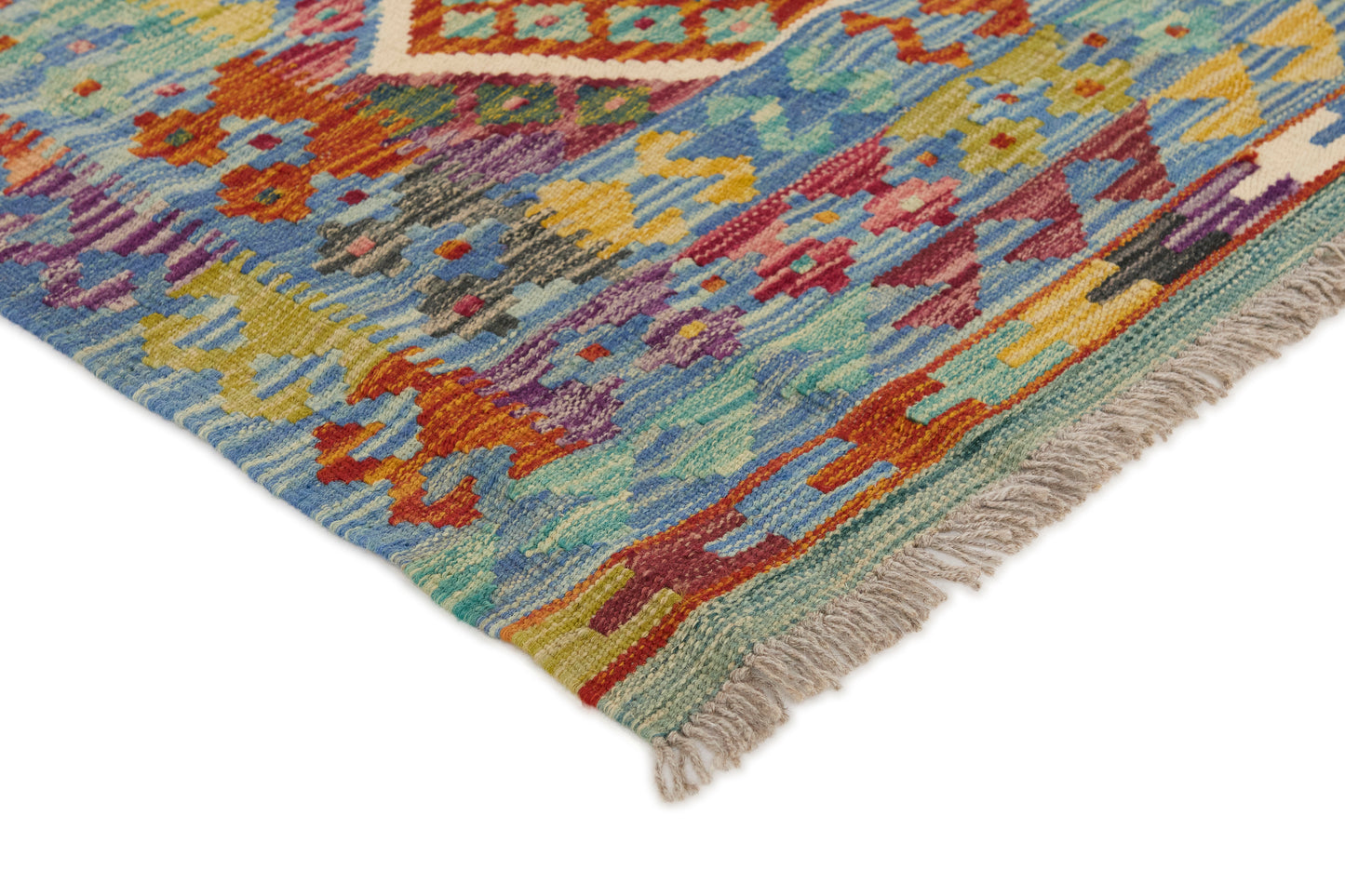 Kelimtæppe - Håndvævet Afghansk gulvtæppe - 302 x 204 cm - novamøbler