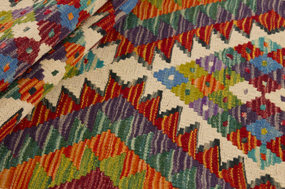 Kelimtæppe - Håndvævet Afghansk gulvtæppe - 202 x 85 cm - novamøbler