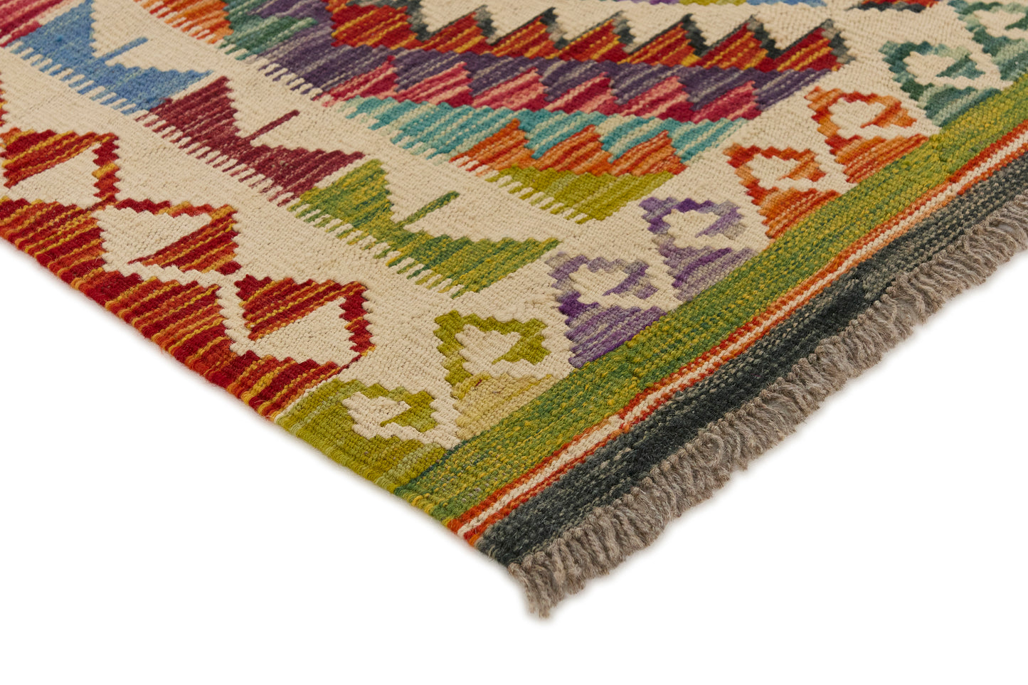 Kelimtæppe - Håndvævet Afghansk gulvtæppe - 202 x 85 cm - novamøbler